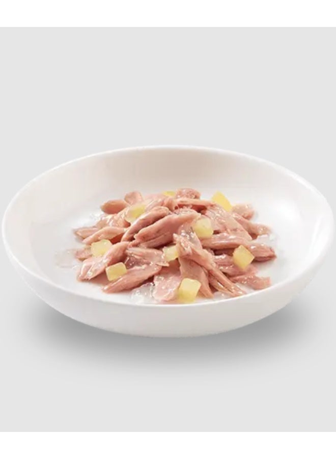 Schesir Natural Cat Food – Tuna with Pineapple – Premium Wet Food in Broth – Natural Ingredients & Real Fruit – 4 × 75 g - Image 2